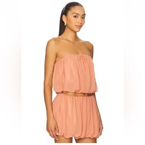 Tularosa from REVOLVE Nina bubble top and bottom burnt orange XS /Small NWT